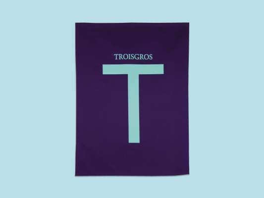 torchon aubergine Ich&Kar pour La maison Troisgros