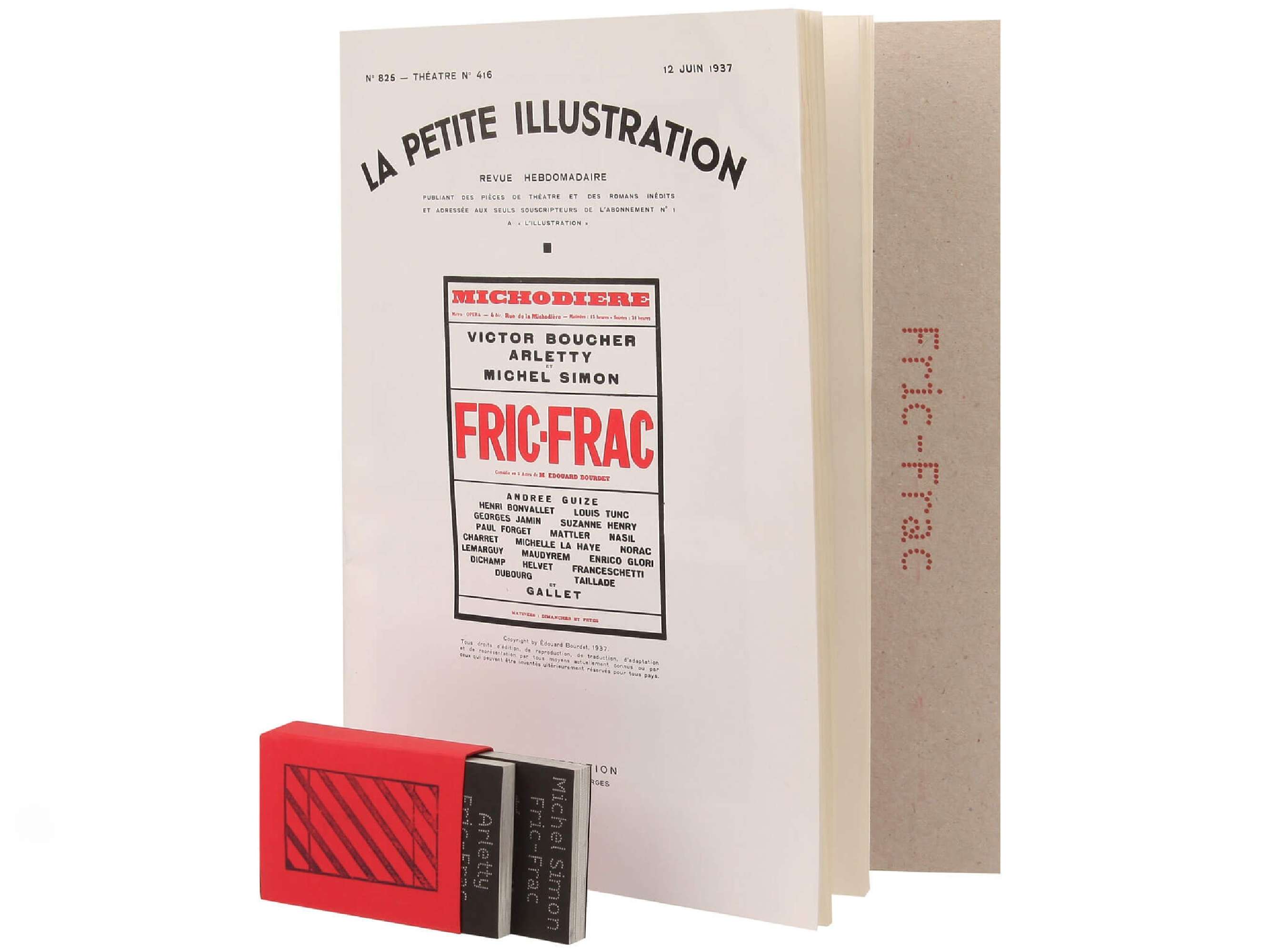 Fric-Frac Éditions cent pages Edouard Bourdet Fac-similé couverture La Petite Illustration