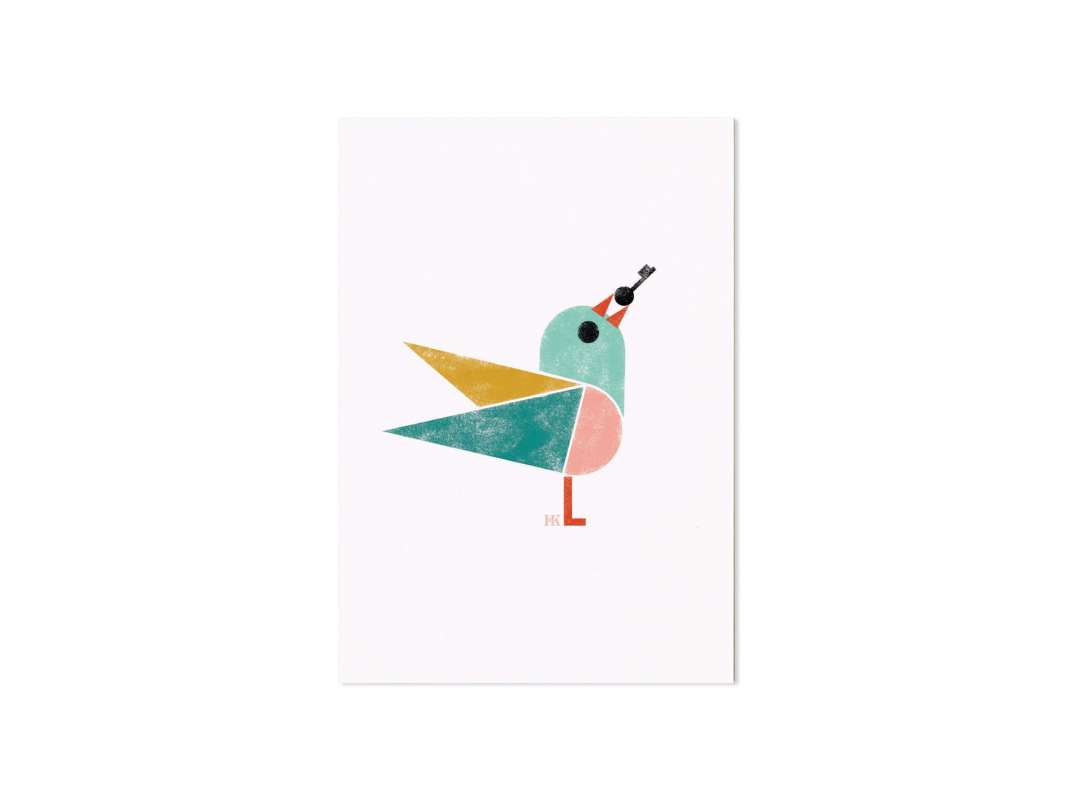 Birdy, Un oiseau vous apporte une clef, Ich&Kar dessine une série de cartes illustrées de petits oiseaux.
