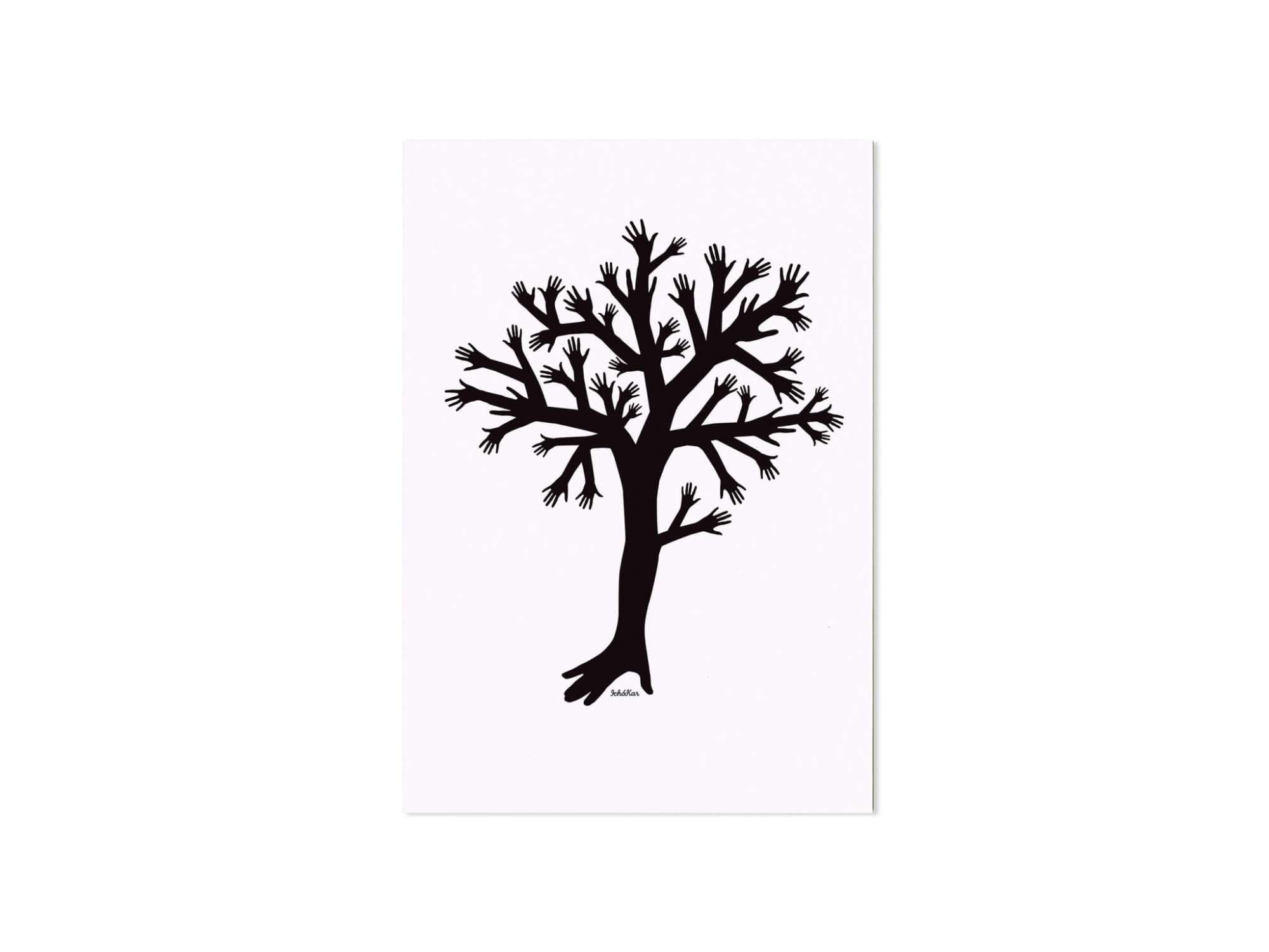 l'arbre à main, illustration iconique dessiné par Ich&Kar.