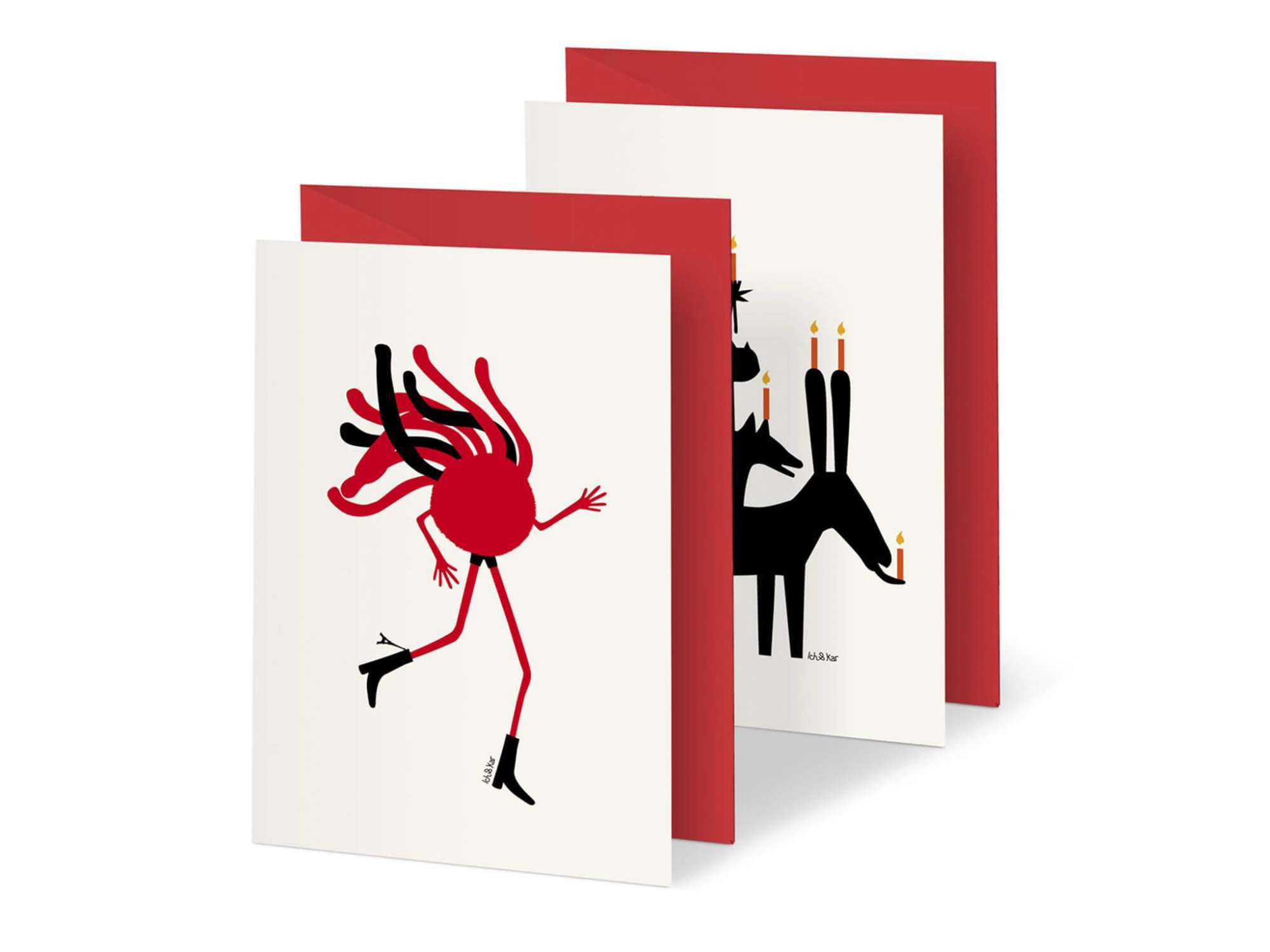 Duo de cartes Spaghetti et Happy birthday par le studio Ichetkar.