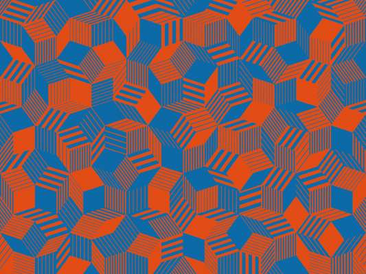 Zoom du papier peint motif géométrique penrose, Penrose Liechtenstein, collection Penrose, design IchetKar