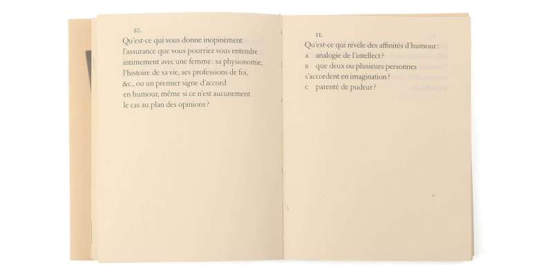 Max Frisch Questionnaires Éditions cent pages page intérieure questions 10-11