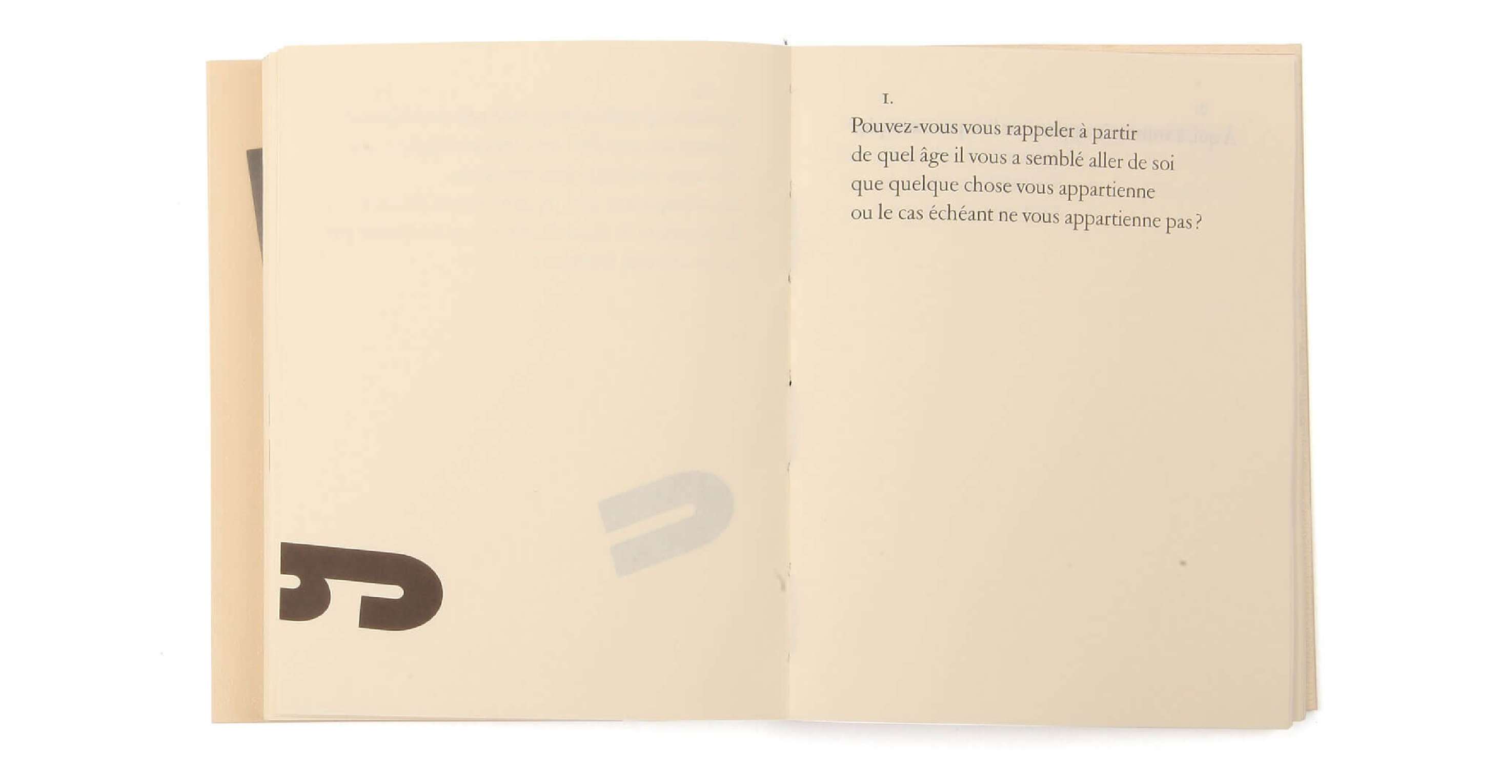 Max Frisch Questionnaires Éditions cent pages page intérieure jeu typographique SP Millot