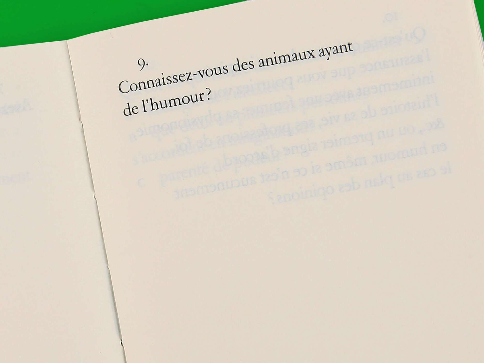 Max Frisch Questionnaires Éditions cent pages page intérieure question animaux et humour
