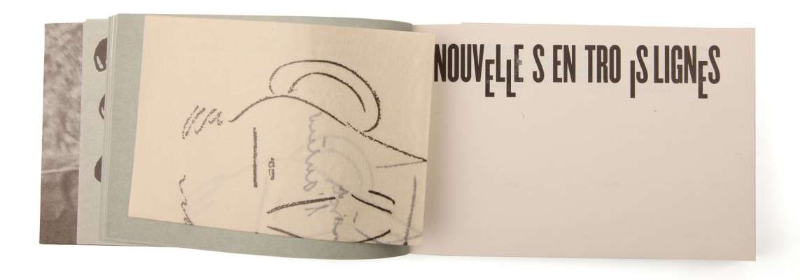 Félix Fénéon Nouvelles en trois lignes Éditions cent pages titre page intérieure encart autoportrait Fénéon