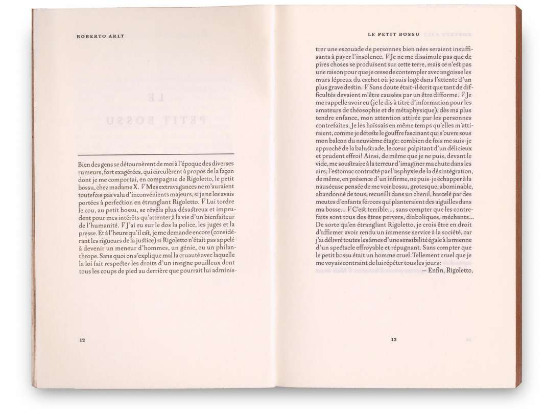 Roberto Arlt Le petit bossu Éditions cent pages Nouvelles Pages intérieures 12-13