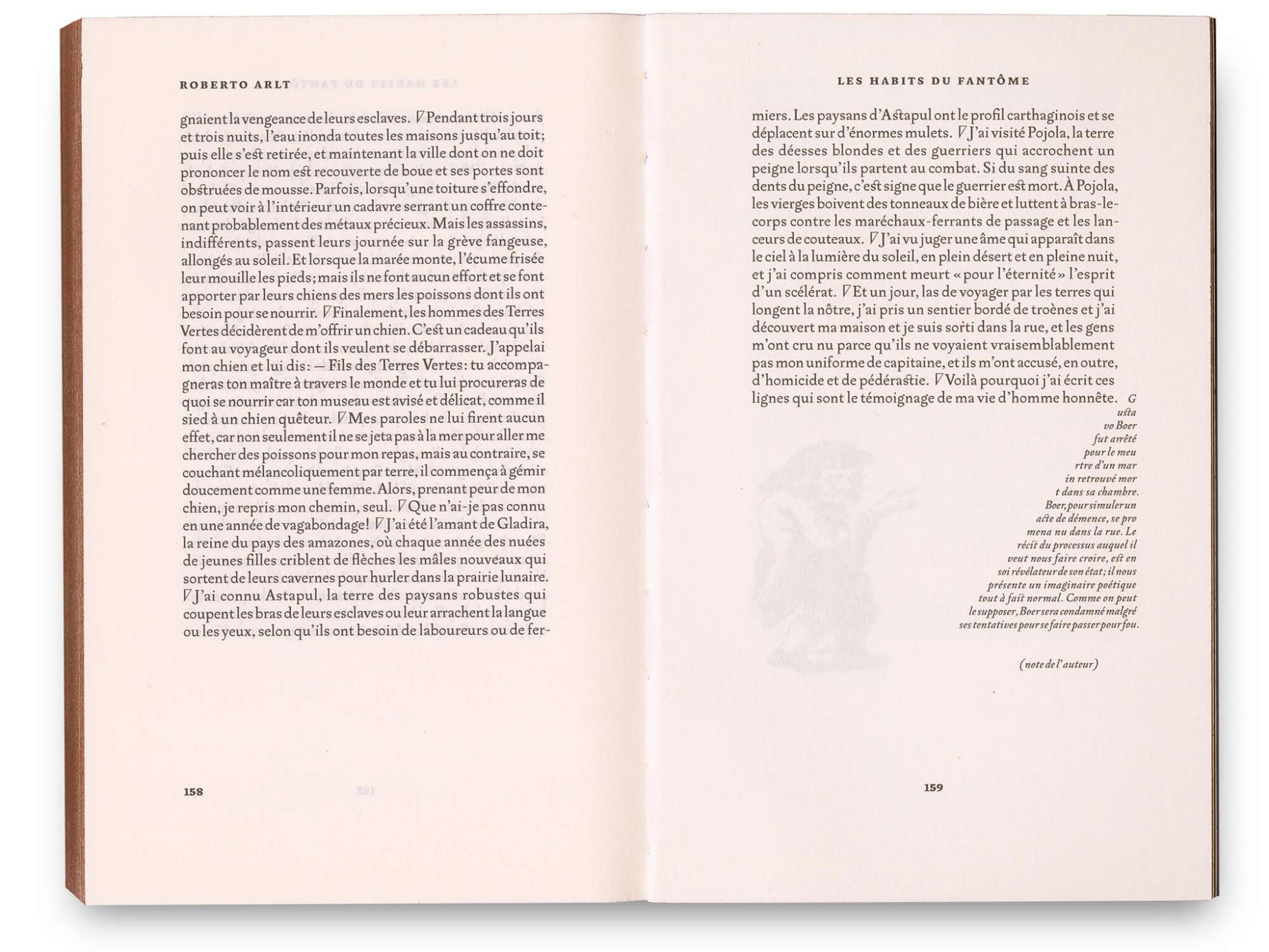 Roberto Arlt Le petit bossu Éditions cent pages pages intérieures 158-159 Nouvelle Les habits du fantôme