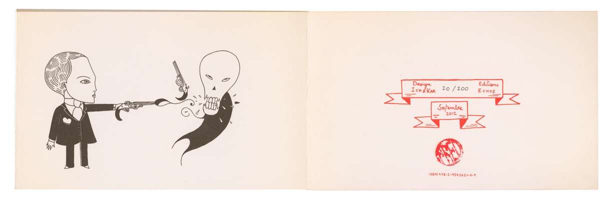 trois livres en éditions limitée de l'artiste fred le chevalier