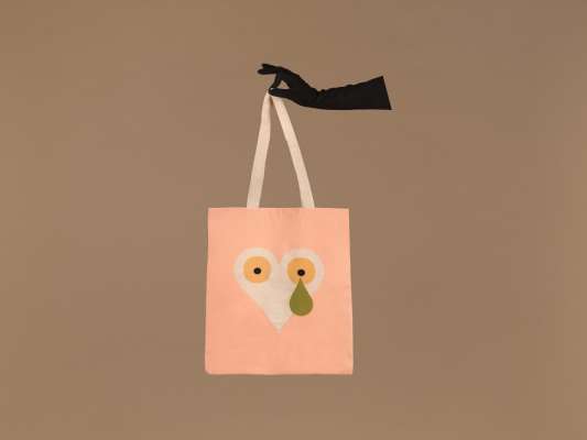 tote bag illustré pour la saint valentin
