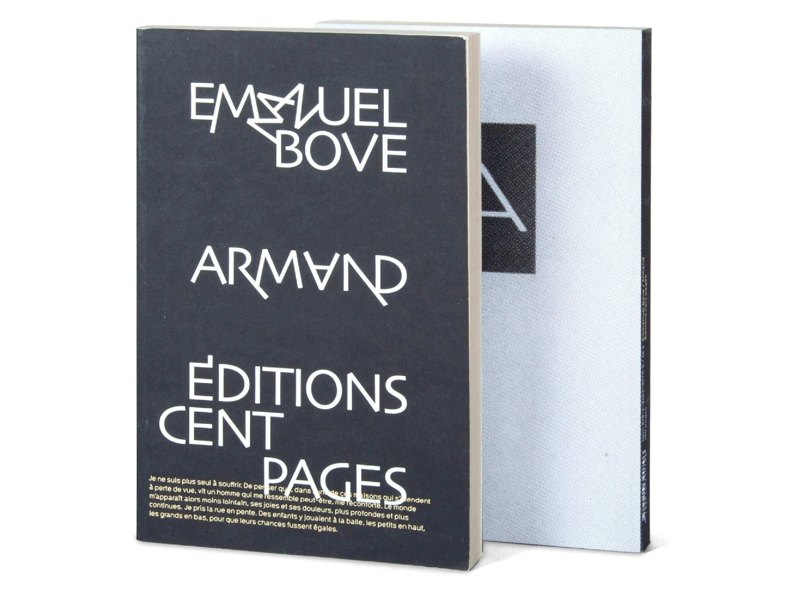 Couverture du livre Armand d'Emmanuel Bove edité par les editons Cent pages