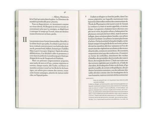 Intérieur du roman de Joris-Karl Huysmans, La retraite de Mr Bougran, aux éditions Cent Pages