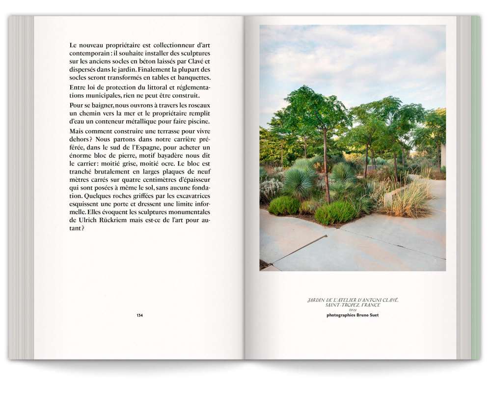 Double page texte et image du manifeste du jardin émotionnel d'Ossart + Maurières, design IchetKar