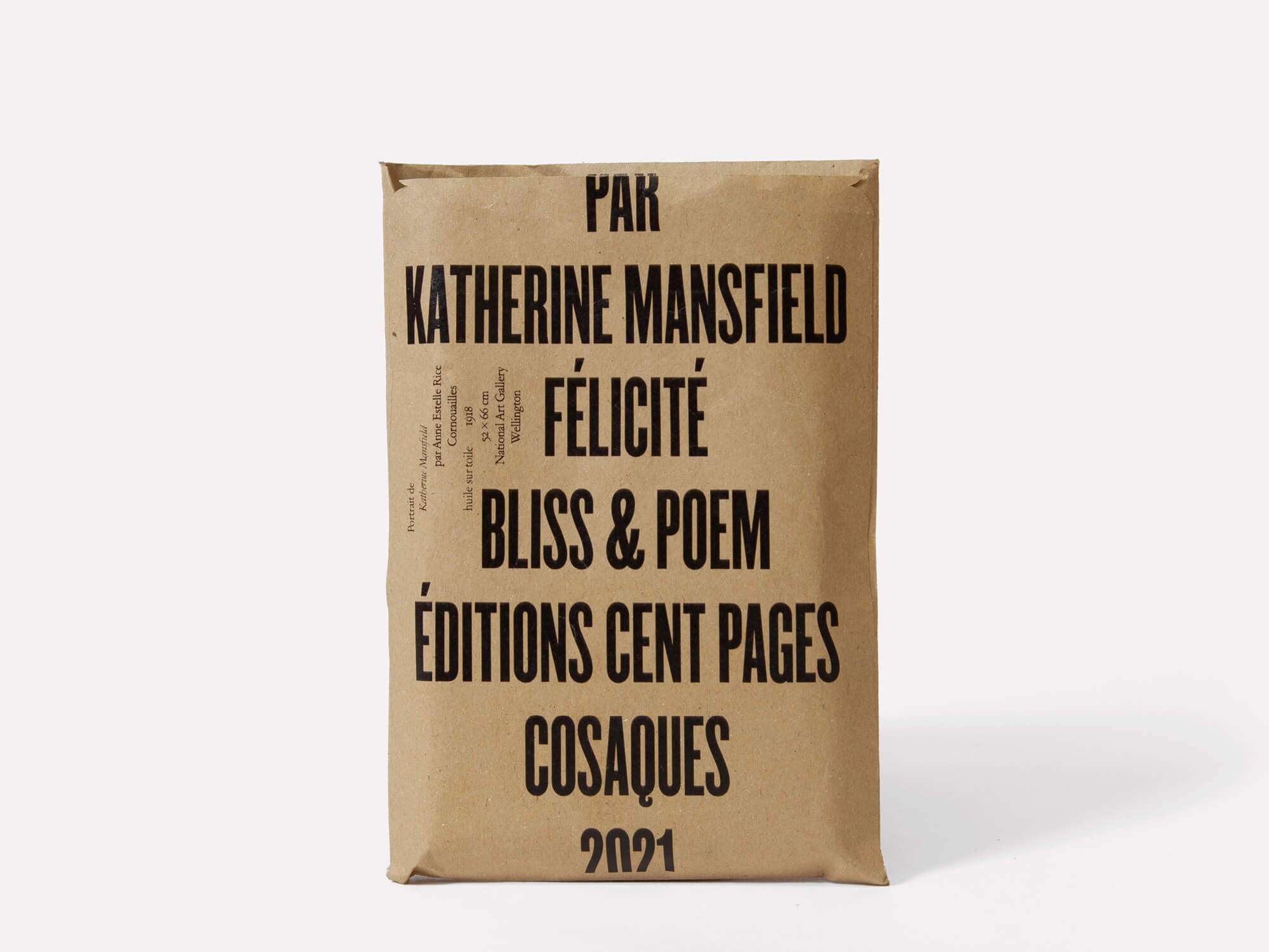 Katherine Mansfield - Félicité Bliss&Poem  editions cent pages composition sp Millot enveloppe
