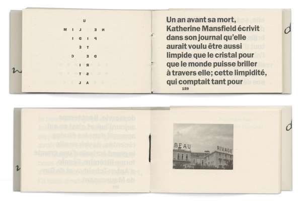 Katherine Mansfield - Félicité Bliss&Poem  editions cent pages composition sp Millot doubles pages 2