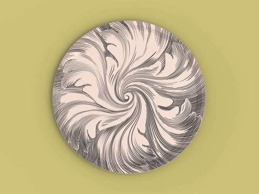 Plateau Acanthe - Elisabeth, Design IchetKar. collection Acanthe