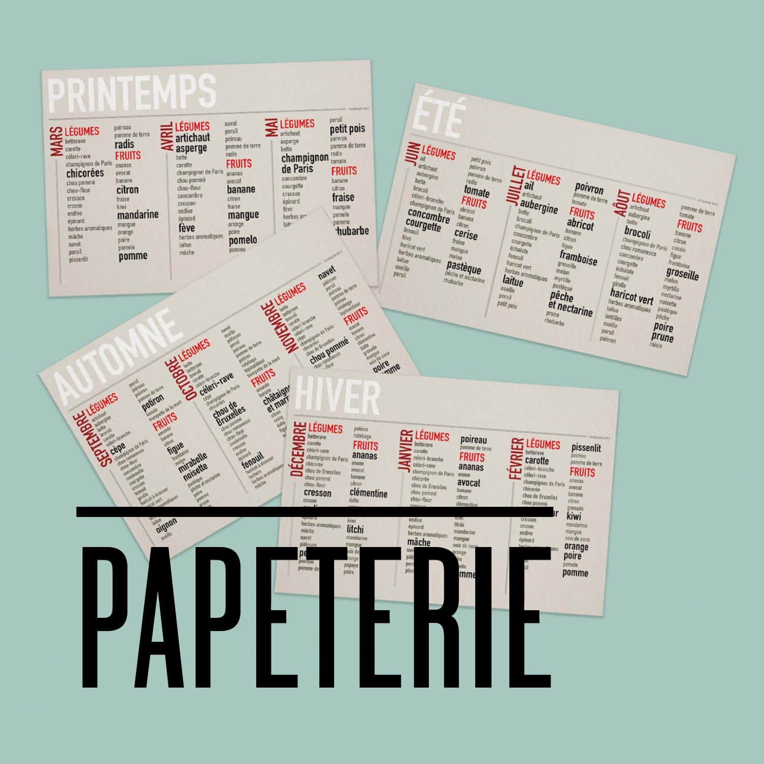 La papeterie d'Ich&Kar, c'est des cartes postales à foison, des talismans à offrir, des invitations pour bruncher, mais aussi des stickers à coller partout et des carnets pour noter vos pensées… Plongez vous dans l’univers coloré et inventif du studio Ich&Kar ! 